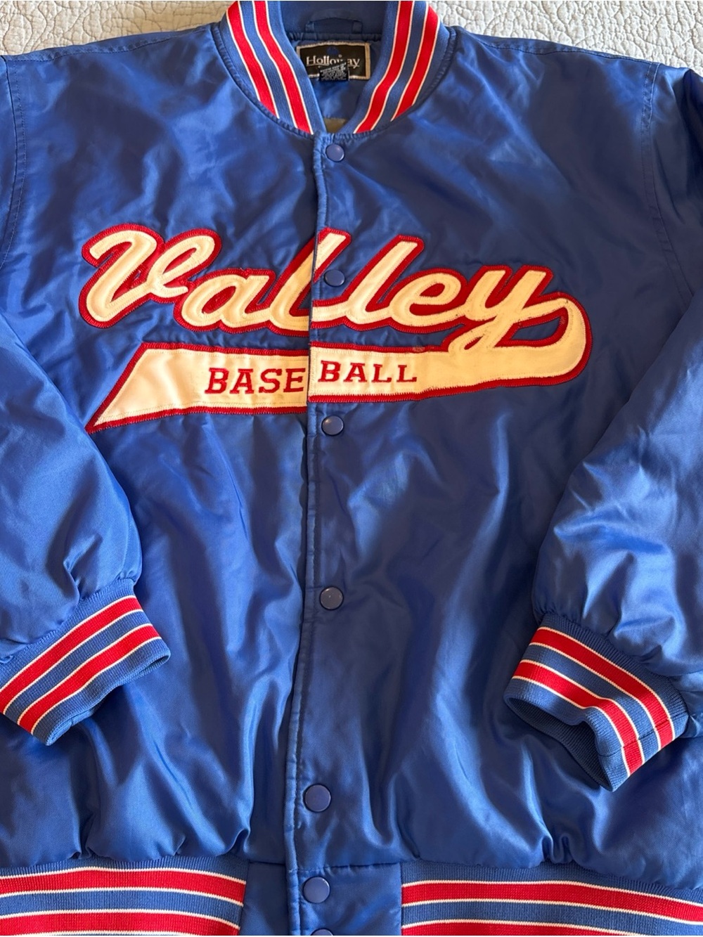 Holloway Royal Blue Varsity Jacket with Red  Trim